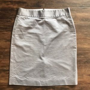 Silver J.Crew Pencil Skirt Size 4